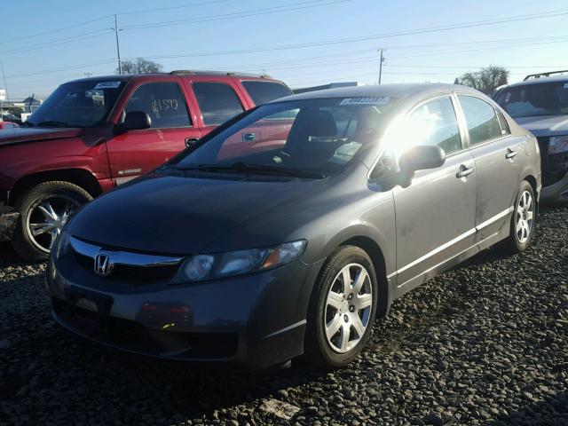 2HGFA16579H327635 - 2009 HONDA CIVIC LX CHARCOAL photo 2