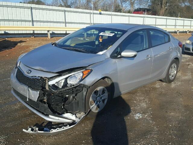 KNAFK4A6XE5066822 - 2014 KIA FORTE LX SILVER photo 2