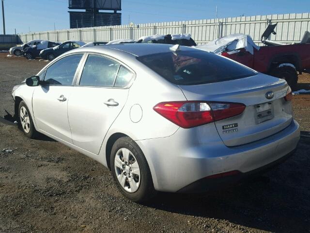 KNAFK4A6XE5066822 - 2014 KIA FORTE LX SILVER photo 3