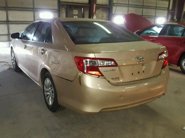 4T4BF1FK8CR162026 - 2012 TOYOTA CAMRY BASE BEIGE photo 3