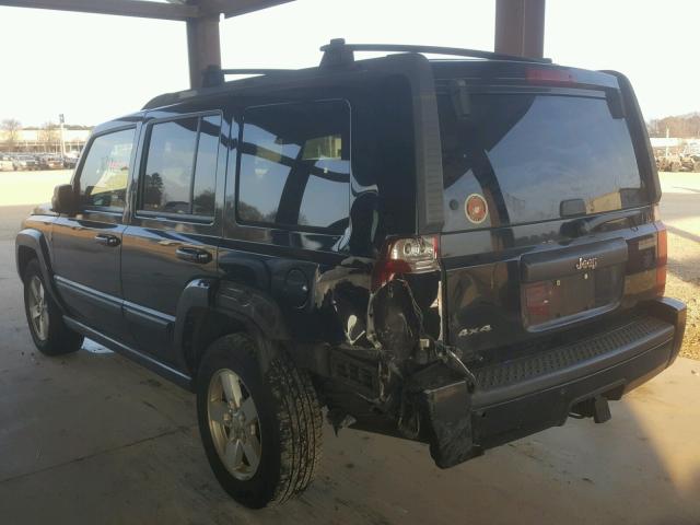 1J8HG48N17C530078 - 2007 JEEP COMMANDER BLACK photo 3