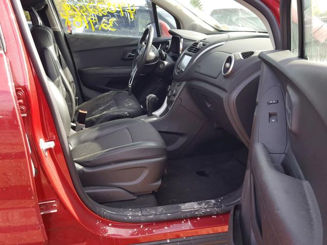 KL7CJLSB4FB071495 - 2015 CHEVROLET TRAX 1LT RED photo 5