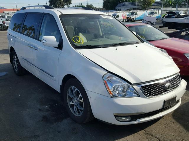 KNDMH4C70E6536560 - 2014 KIA SEDONA EX WHITE photo 1