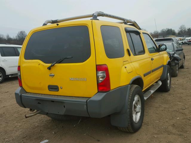 5N1ED28Y4YC534897 - 2000 NISSAN XTERRA XE YELLOW photo 4