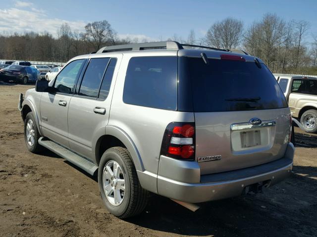 1FMEU63E28UA04703 - 2008 FORD EXPLORER X SILVER photo 3