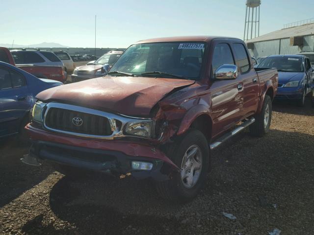 5TEGN92N93Z153915 - 2003 TOYOTA TACOMA DOU RED photo 2