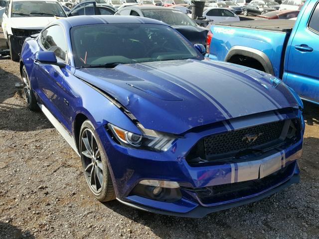 1FA6P8CF4G5317951 - 2016 FORD MUSTANG GT BLUE photo 1