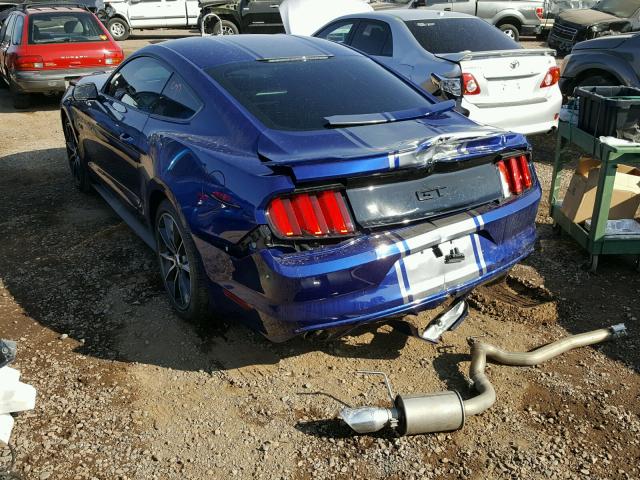 1FA6P8CF4G5317951 - 2016 FORD MUSTANG GT BLUE photo 3