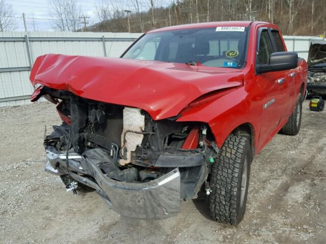 1D7RV1GP7BS673222 - 2011 DODGE RAM 1500 RED photo 2