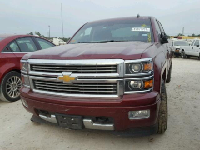 3GCPCTEC3EG403984 - 2014 CHEVROLET SILVERADO MAROON photo 2