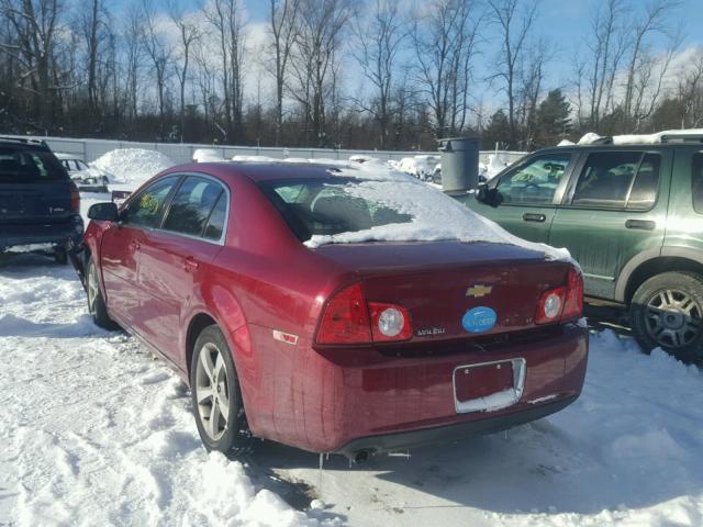 1G1ZJ57B89F256771 - 2009 CHEVROLET MALIBU 2LT RED photo 3