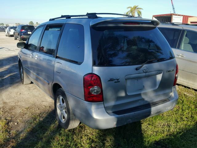 JM3LW28A430356080 - 2003 MAZDA MPV WAGON SILVER photo 3