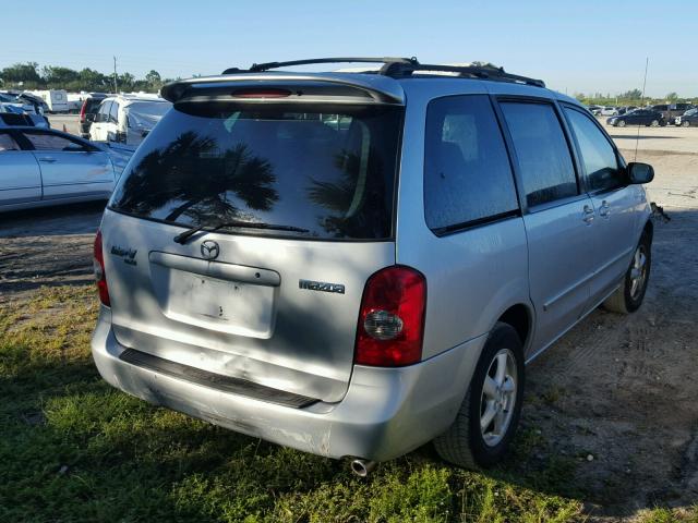 JM3LW28A430356080 - 2003 MAZDA MPV WAGON SILVER photo 4