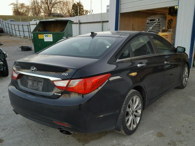 5NPEC4AB3CH400386 - 2012 HYUNDAI SONATA SE BLACK photo 4