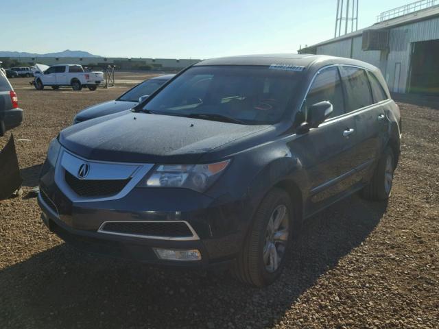 2HNYD2H66AH527124 - 2010 ACURA MDX TECHNO BLUE photo 2