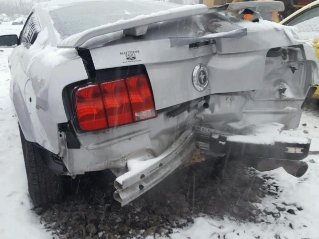 1ZVHT80N165246309 - 2006 FORD MUSTANG SILVER photo 9