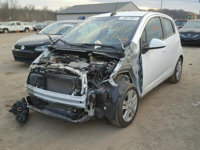 KL8CD6S93FC740187 - 2015 CHEVROLET SPARK 1LT WHITE photo 2