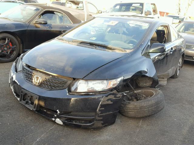 2HGFG12829H503442 - 2009 HONDA CIVIC EX BLACK photo 2