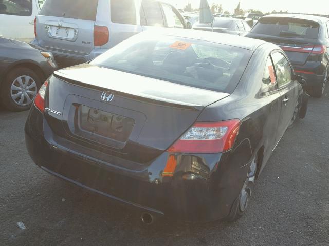 2HGFG12829H503442 - 2009 HONDA CIVIC EX BLACK photo 4