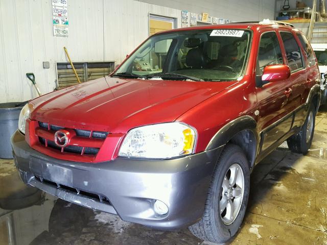 4F2CZ96155KM22316 - 2005 MAZDA TRIBUTE S MAROON photo 2