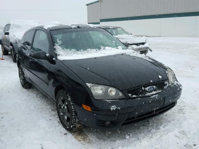 1FAHP31NX7W313726 - 2007 FORD FOCUS ZX3 BLACK photo 1