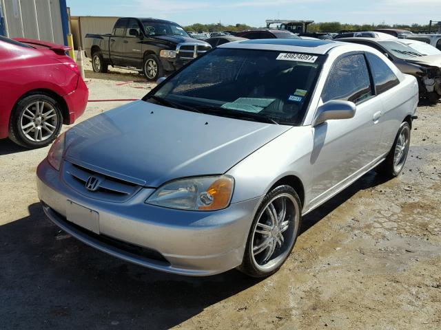 1HGEM22901L079012 - 2001 HONDA CIVIC SI SILVER photo 2