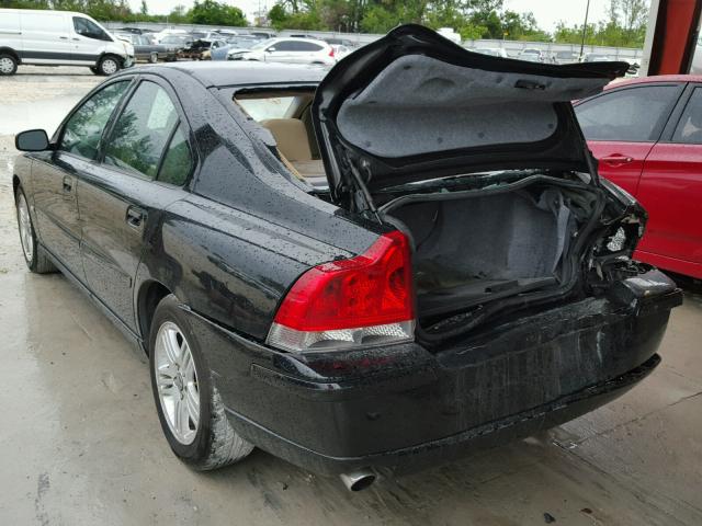 YV1RS592762540956 - 2006 VOLVO S60 2.5T BLACK photo 3