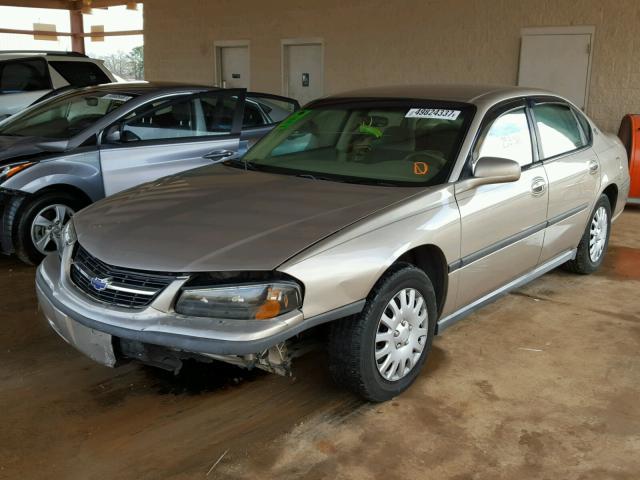 2G1WF55E629322511 - 2002 CHEVROLET IMPALA BEIGE photo 2