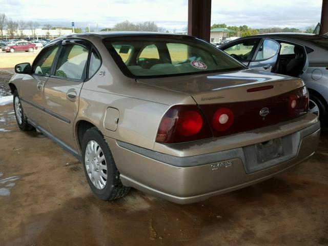 2G1WF55E629322511 - 2002 CHEVROLET IMPALA BEIGE photo 3