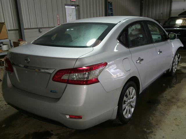 3N1AB7APXDL756501 - 2013 NISSAN SENTRA S SILVER photo 4