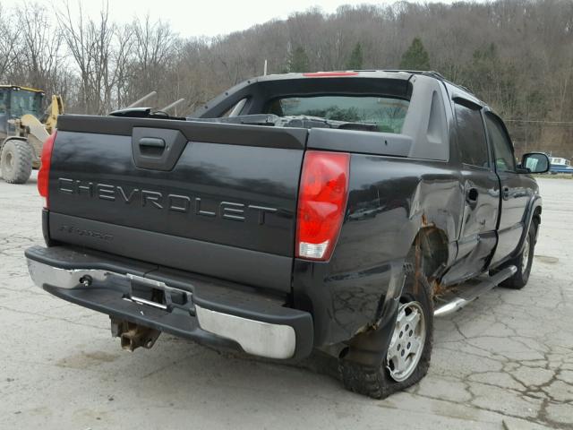 3GNEK12T64G103350 - 2004 CHEVROLET AVALANCHE BLACK photo 4