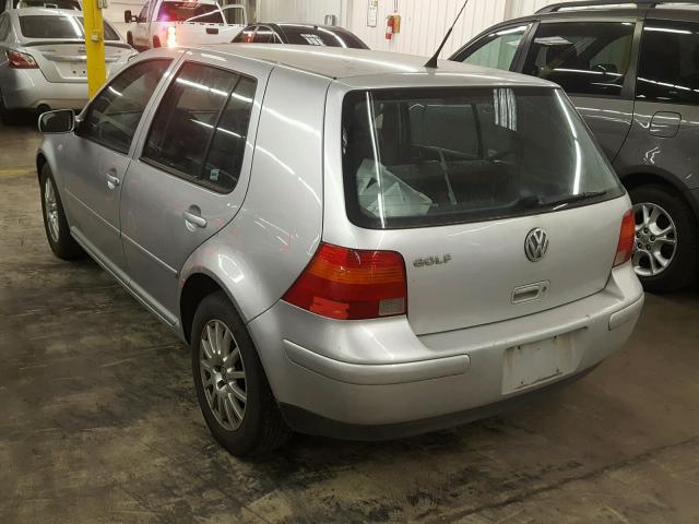 9BWGL61J154025608 - 2005 VOLKSWAGEN GOLF GLS SILVER photo 3