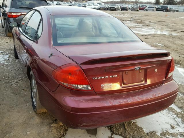 1FAFP55S24G135030 - 2004 FORD TAURUS SES MAROON photo 3