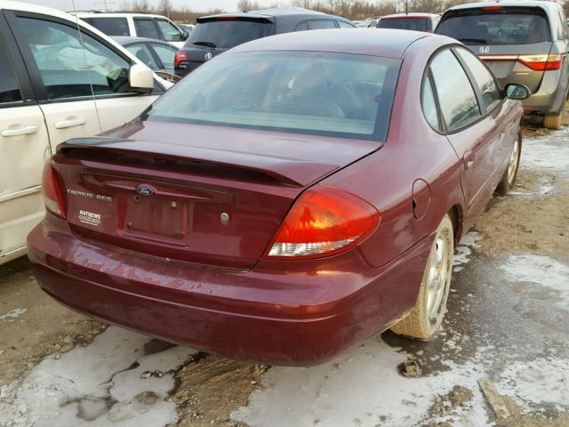 1FAFP55S24G135030 - 2004 FORD TAURUS SES MAROON photo 4