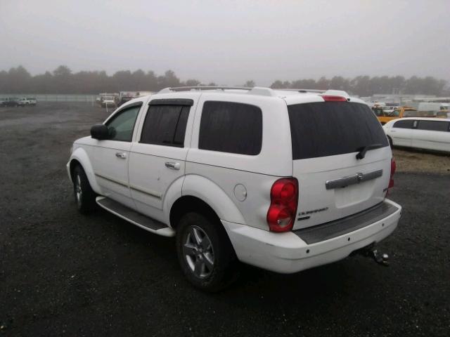 1D8HB58N98F123185 - 2008 DODGE DURANGO LI WHITE photo 3