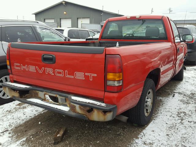 1GCEC14V81Z331611 - 2001 CHEVROLET SILVERADO RED photo 4