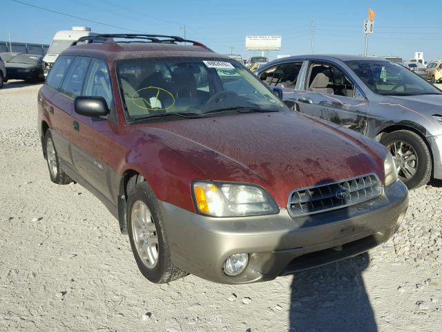 4S3BH675746612592 - 2004 SUBARU LEGACY OUT RED photo 1