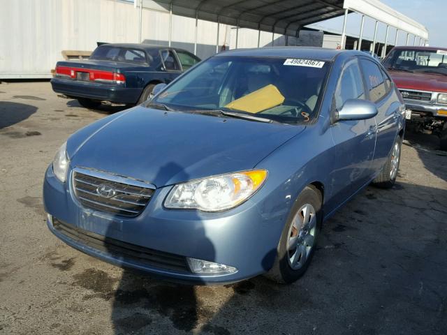 KMHDU46D27U255108 - 2007 HYUNDAI ELANTRA GL BLUE photo 2