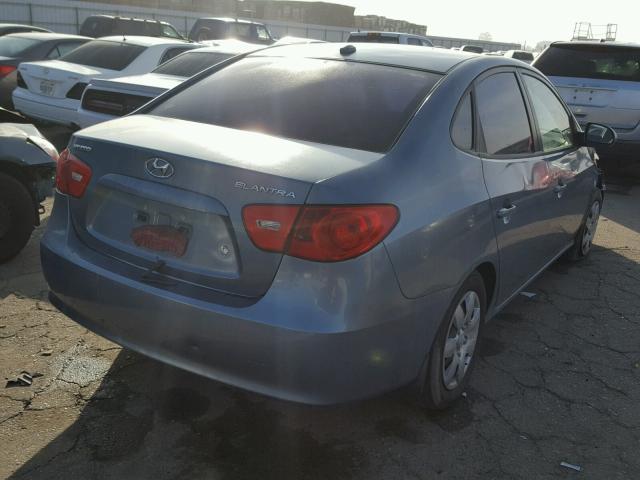 KMHDU46D27U255108 - 2007 HYUNDAI ELANTRA GL BLUE photo 4