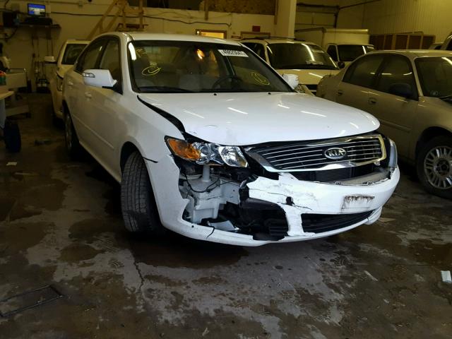 KNAGG4A80A5438296 - 2010 KIA OPTIMA LX WHITE photo 1