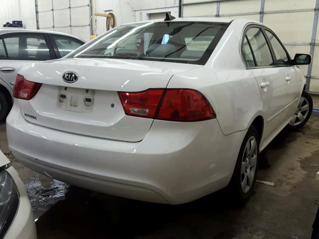 KNAGG4A80A5438296 - 2010 KIA OPTIMA LX WHITE photo 4