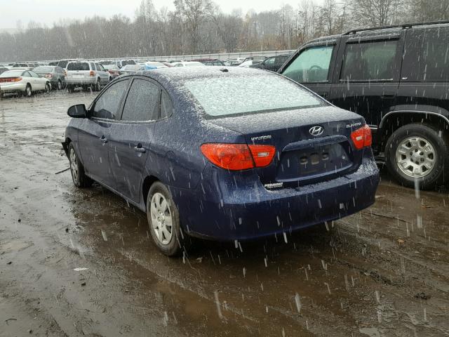 KMHDU46D67U111108 - 2007 HYUNDAI ELANTRA GL BLUE photo 3