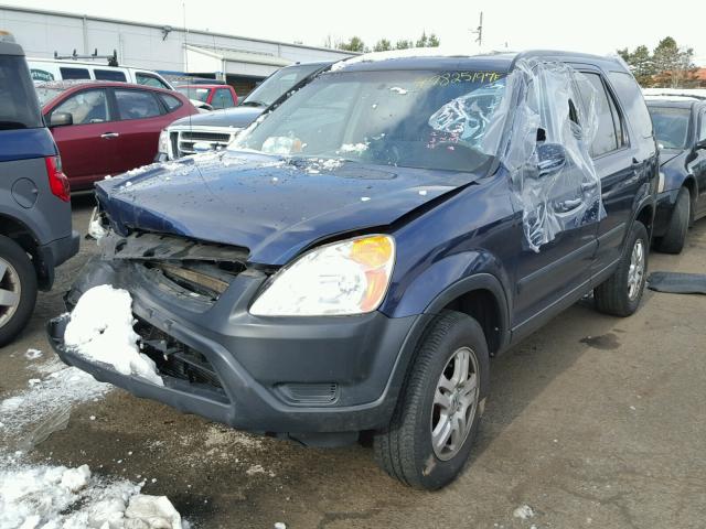 SHSRD788X4U256533 - 2004 HONDA CR-V EX BLUE photo 2