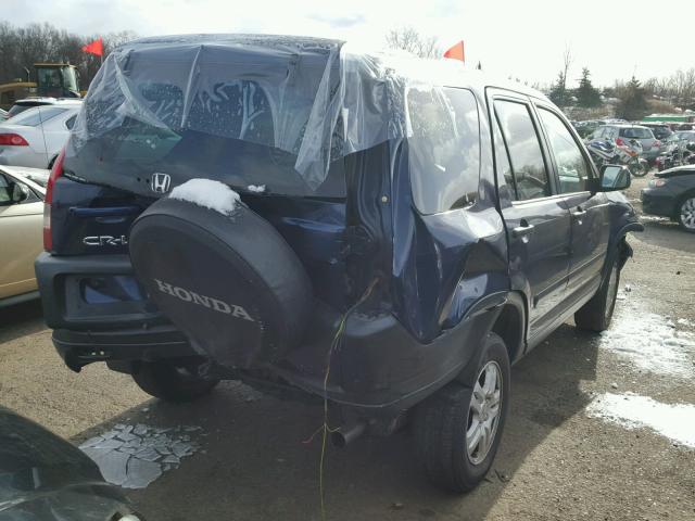 SHSRD788X4U256533 - 2004 HONDA CR-V EX BLUE photo 4