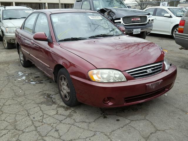 KNAFB121325202236 - 2002 KIA SPECTRA BA MAROON photo 1