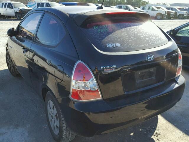 KMHCM36C09U119740 - 2009 HYUNDAI ACCENT GS BLACK photo 3