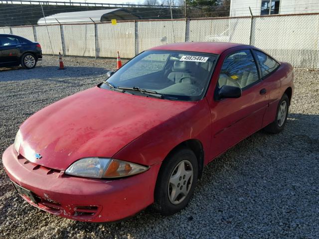 1G1JC124727433710 - 2002 CHEVROLET CAVALIER RED photo 2