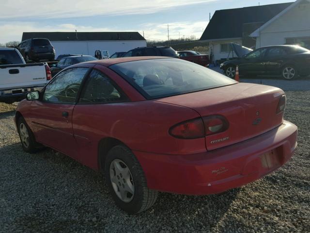 1G1JC124727433710 - 2002 CHEVROLET CAVALIER RED photo 3