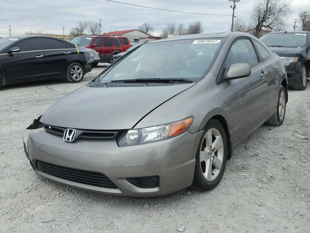 2HGFG12807H516669 - 2007 HONDA CIVIC EX GRAY photo 2