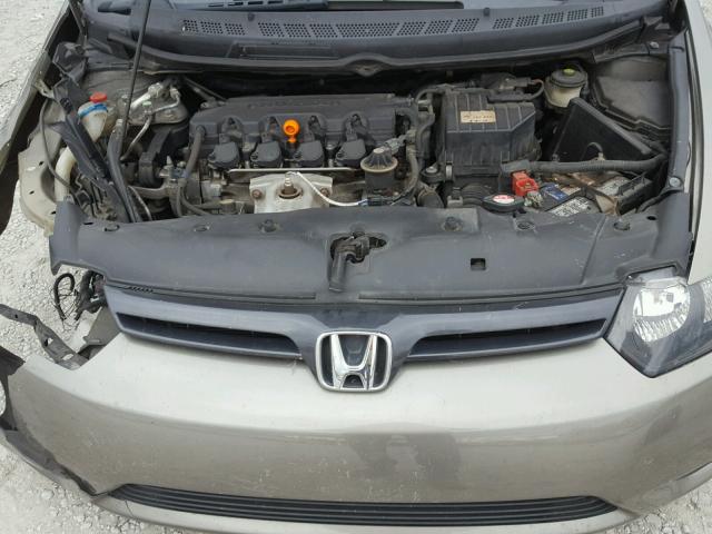 2HGFG12807H516669 - 2007 HONDA CIVIC EX GRAY photo 7